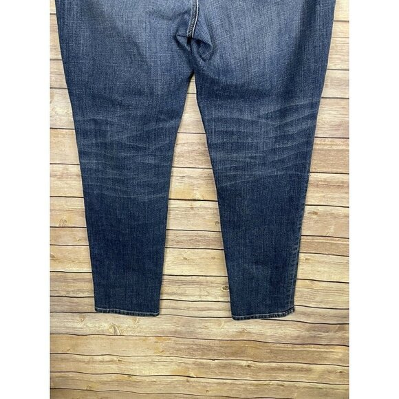 Eileen Fisher Size 8 Jeans Medium Wash Stretchy Denim Blue Slim Leg Ankle Pants - Picture 6 of 10